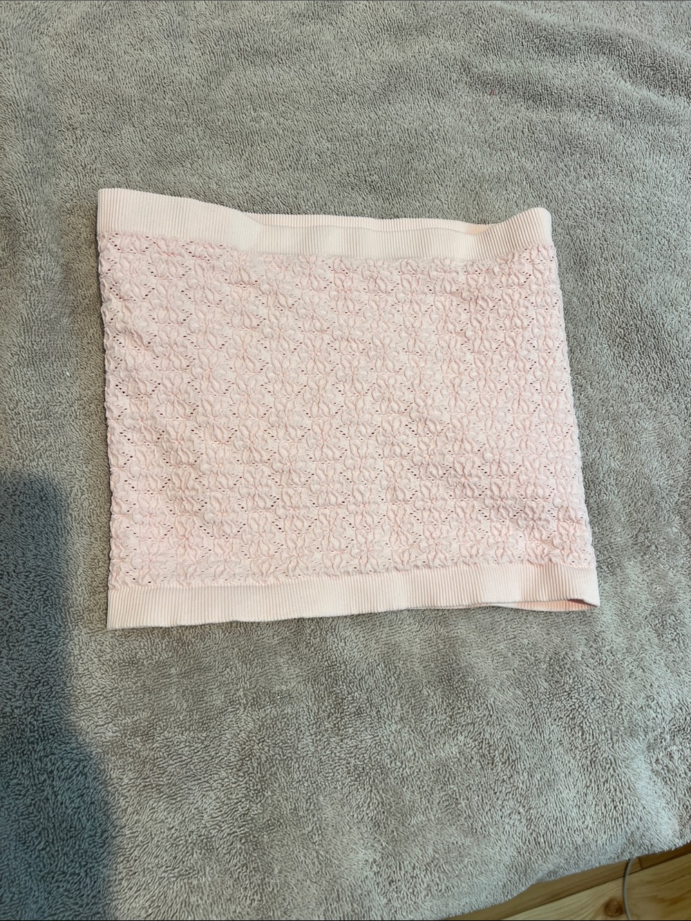 Nikibiki Light Pink Lace Knit Mini Skirt
